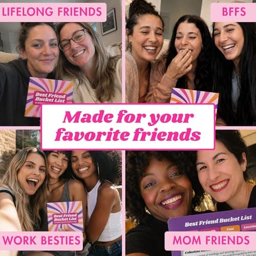 Best Friend Bucket List Scratch Off Cards – 35 Fun Adventure Date Ideas for Friends – Unique Gift for Women, Besties, or BFFs – Fun Friendship Gift for Birthdays or Holidays
