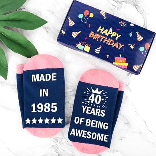 Belloxis 30th 40th 50th 60th 70th Birthday Gifts for Her 50th Birthday gifts for women Grip Crew Socks