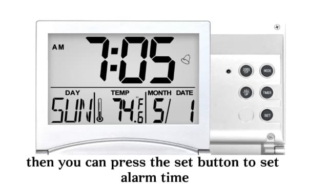 Betus Digital Travel Alarm Clock - Foldable Calendar Temperature Timer LCD Clock with Snooze Mode - Large Number Display, Battery Operated - Compact Desk Clock(Silver, No Backlight)