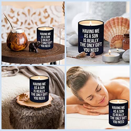Birthday Gifts for Mom from Son - Mom Birthday Gifts from Son - Moms Gift Ideas from Son - Mother Gift, Funny mom Candle, 10 Oz Jar Lemongrass Scent