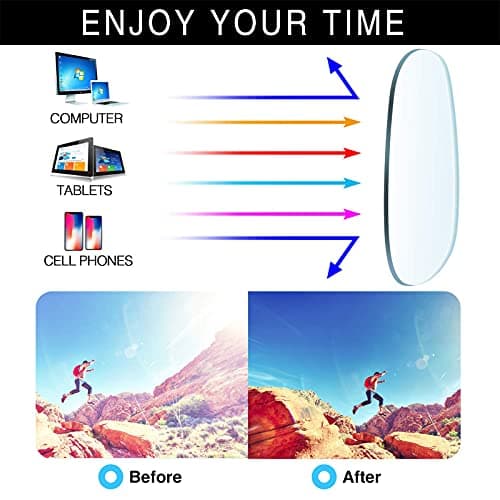 Henotin 3-Pack Blue Light Blocking Reading Glasses,Spring Hinge Computer Readers for Men Women,Anti UV Ray Filter Eyeglasses (3 Mixed Color, 2.75)