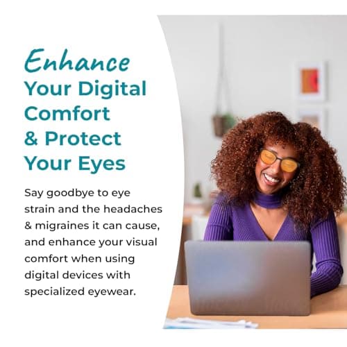 Sleep ZM 100% Blue Light Blocking Glasses - Women + Men - Better Sleep - Anti Eye Strain Protection - Computer Screens Gaming