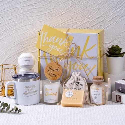 Thank You Gifts for Women Spa Thoughtful Unique Office Gifts for Coworkers Nurse Friends Men Boss Employee Secretary Hostess Teacher Mom Her Appreciation Gift Boxes Coffee Mug Holiday Gifts Basket