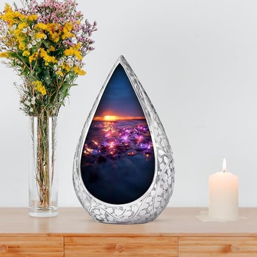 Diamond Memorial Burial Urn for Adult Ashes Male & Female - Black Cremation Funeral Urns for Human Ashes Father & Mother - 3 Inch Small Urn for Decorative B0FG87J4WJ