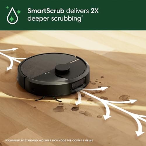 iRobot Roomba Plus 505 Combo Robot Vacuum & Mop with AutoWash Dock - Extending Spinning Mop Pads, Self-Empties, Pad Wash & Heated Drying, Self-cleaning, Recognizes & Avoids Obstacles, LiDAR Navigation