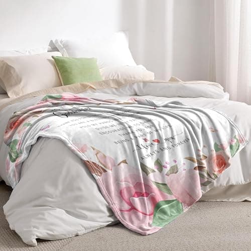 Christmas Godmother Gift Blanket 60"x 50" - God Mother Gifts for Women for Christmas - Xmas Godmother Gifts from Godchild - God Mom Gifts from Godson/Goddaughter - Best Godmom Gifts