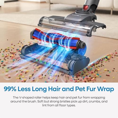 UNINELL HOME Cordless Vacuum Cleaner,45000Pa/450W Vacuum Cleaners for Home,60Mins Lightweight Stick Vacuum,Anti-Tangle & Wall Mount Charging,Vacuum Cordless for Hardwood Floor Carpet Pet Hair