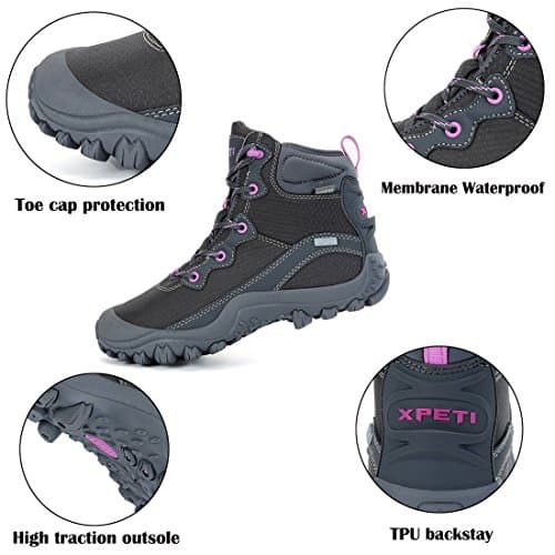 XPETI Women's Dimo Mid Waterproof Outdoor Hiking Boot Non Slip