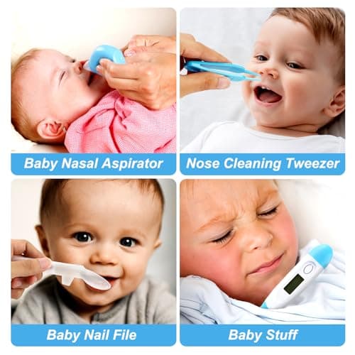 Baby Grooming Kit, Infant Safety Care Set with Hair Brush Comb Nail Clipper Nasal Aspirator,Baby Essentials Kit for Newborn Girls Boys B0B8NKVDJH