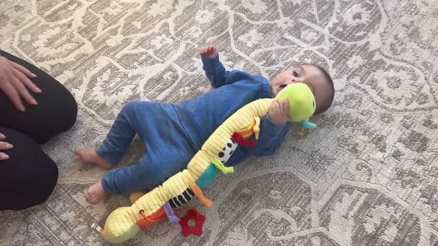 Baby Sensory Toy 0-6 Month Music Animal Stuffed Plush Caterpillar Toy for Infant 0-3-6-12 Month Old Tummy Time with Baby Mirror Crinkle Rattle Carseat Toys for Newborn Boys Girl Shower Gifts