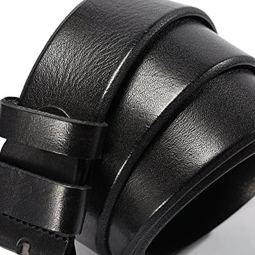 KEECOW Men's 100% Italian Cow Leather Belt Men With Anti-Scratch Buckle,Packed in a Box