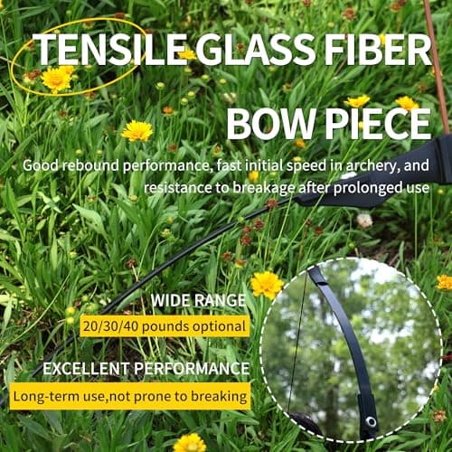 30/40LBS Recurve Bow kit Ambidextrous Takedown Bow and Arrow Set Beginner Archery Equipment Set for Shooting