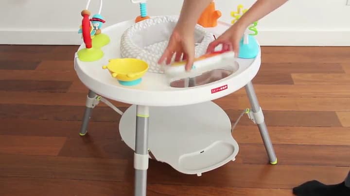 Skip Hop Baby Activity Center: Interactive Play Center with 3-Stage Grow-with-Me Functionality, 4mo+, Silver Lining Cloud