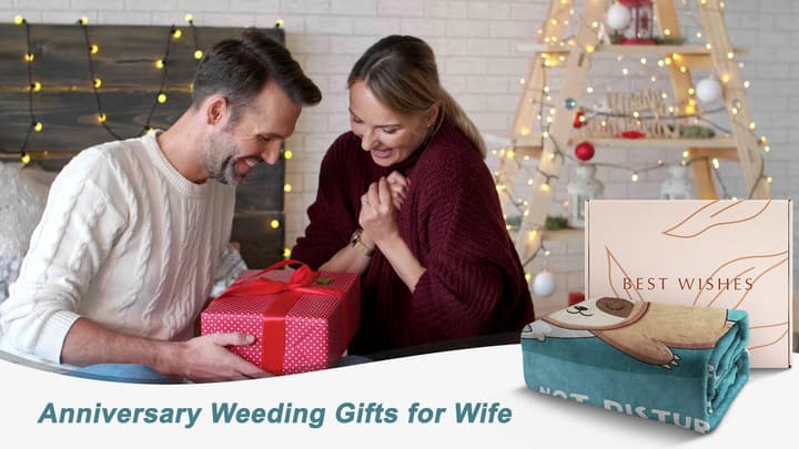 Wife is Charging Sloth Blanket 60" x 50", Cyan, Christmas Mothers Day Birthday Gift for Wifey from Husband Leebbsin Funny Gifts for Wife, Anniversary Wedding Gifts for Wife B0DNMFTB5W