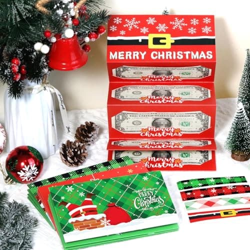 6-Slot each Bill & Gift Card Holder for Xmas Gifts, Xmas Money Holder for Cash Gift Ideas 6Pcs Christmas Money Holders Cards Booklet for Christmas Cash Gifts B0FMJNJ1T2