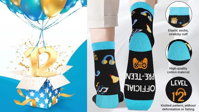 Juesly Birthday Gifts for Boys, 5-18 Years Old Sock for Boys, Presents for 5-18 Year Boy B0DLBBHX51