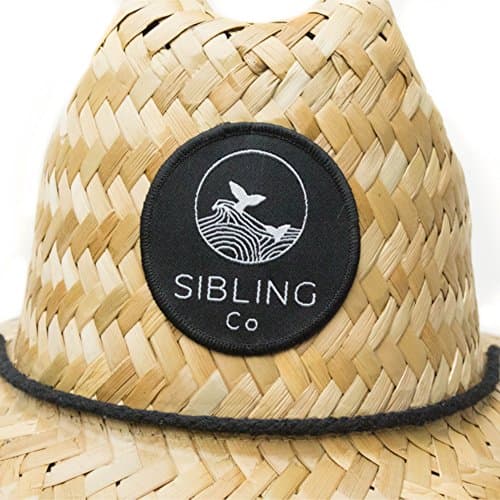 Sibling Co Straw Sun Hat for Men and Women Great for Fishing, Lifeguards, Beach, Summer and Gardening with Wide Brim for Sun Protection Natural