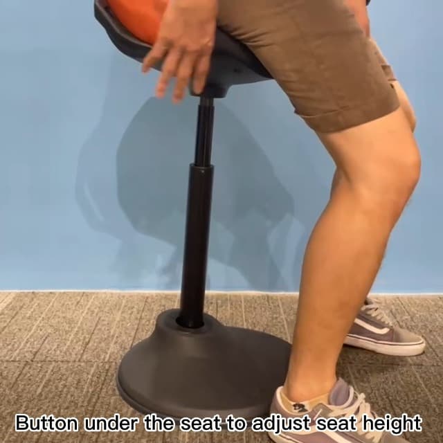 Standing Desk Chair, Adjustable Ergonomic Standing Stool, Swivel Sitting Balance Chair, Anti-Slip Bottom Pad