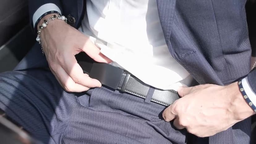 VATAN Men's Belt Leather Ratchet Belt for Men Dress Casual Every Day with Adjustable Buckle, Trim to Fit