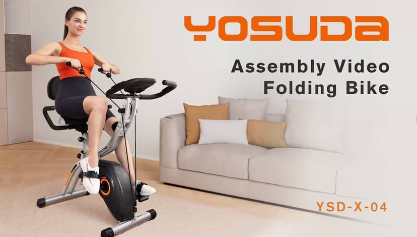 YOSUDA Folding Exercise Bike - Foldable Stationary Bike for Home Gym Workout