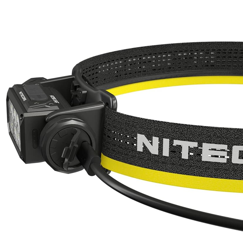 Nitecore HC65 UHE Headlamp, 2000 Lumen Max Heavy Duty Metal, USB-C Rechargeable with White, Red, and Reading Lights for Camping, Hiking, Hunting, and Industrial Works (Black)