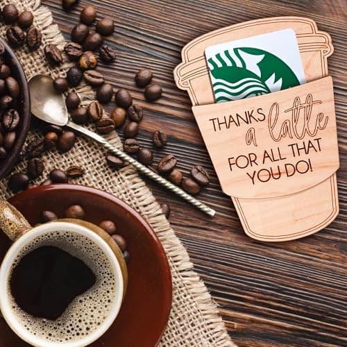 Thank You Gift - Coffee, Teach, Repeat Gift Card Holder - Lovely Teacher Gifts for Women, Men - Sturdy Plywood Card Holder - Teacher Appreciation Gifts for Wife, Husband - End Of Year Gifts for Teachers