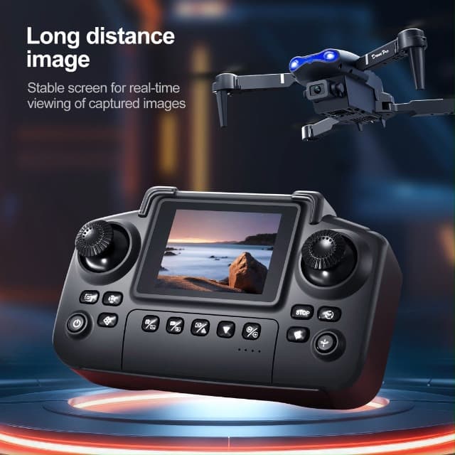 Mini Drone with Camera Remote Control Drones With Screen Display 2.4G Headless Mode, 3 Speed Gears, Altitude Hold RC Quadcopter for Adults Fpv Drone Birthday Gifts for Men Women