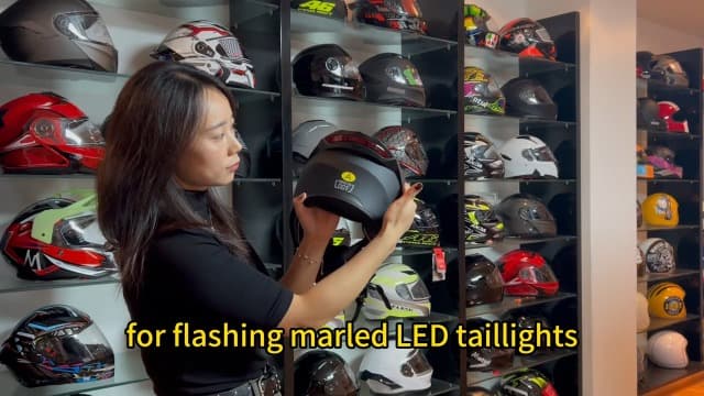 Bluetooth Modular Motorcycle Helmets with Tail Lights, DOT Certified Flip-Up Dual Visor Full Face Helmets for Men & Women Moto ATV UTV Snowmobile ADV Four Wheeler Street Bike