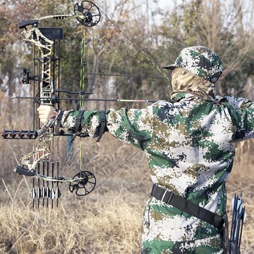 Archery Compound Bow Set 20-70 LBS, Draw Length 19"-31", up to IBO 320 fps, Hunting Compound Bow with All Accessories for Archery Hunting Target Shooting Practice RTH