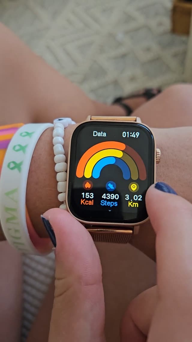 HXQHSTBG HXQHSTBG Smart Watch for Women (Answer/Make Calls) 1.83" HD Health Tracker Smartwatch with 3 Bands/Heart Sleep Rate, 120+ Sports Modes IP68 Waterproof Compatible Android iPhone Phones, Rose Gold