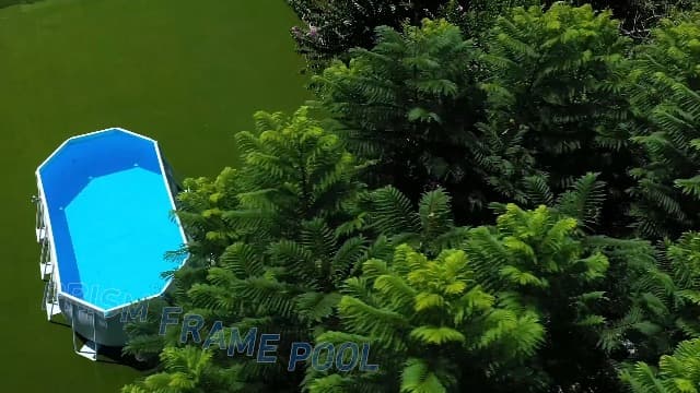 Intex 14.75' x 86" x 33" Rectangular Frame Above Ground Outdoor Backyard Swimming Pool with Flow Control Valve for Quick Draining, Blue - Pool Only