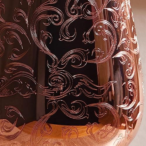 Sky Fish Stemless Stainless Steel Etching Wine Glasses,18 oz Copper Plated,Set Of 4 B07XQ6FS41