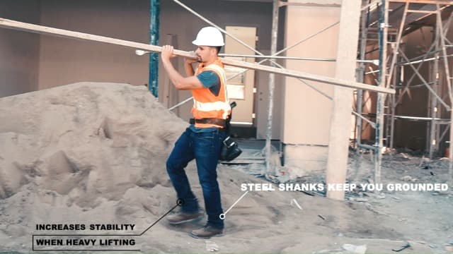 Work Boots for Men Soft Toe – 6inch Leather Boots for Construction Rubber Sole Working botas de trabajo para hombre, “Tank” Workboots