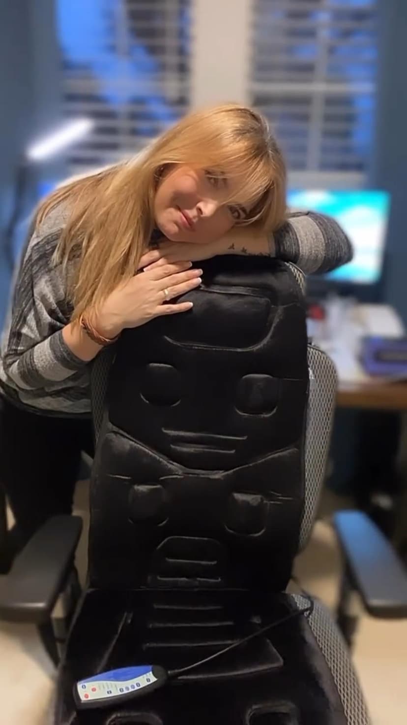 COMFIER Back Massager Seat Cushion with Heat,10 Vibration Motors, Massage Chair Pad,Chair Massager for Pain Relief at Office/Home,Christmas Gifts for Men Women