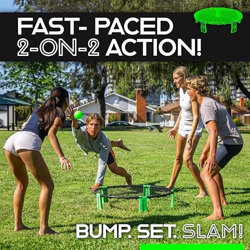 GoSports Slammo Outdoor Game Set - Perfect Holiday Gift For Teens, Kids and Family (Includes 3 Balls, Carrying Case and Rules)