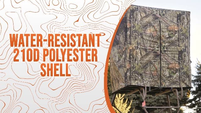 Guide Gear 6 Foot Tripod Hunting Tower Blind, 2-Man Stand Elevated, Hunting Gear Equipment Accessories, 4 by 4