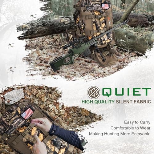 YVLEEN Hunting Backpack, Waterproof Camo Hunting Packs for Men, Durable Large Capacity Hunting Day Pack for Rifle Bow Gun