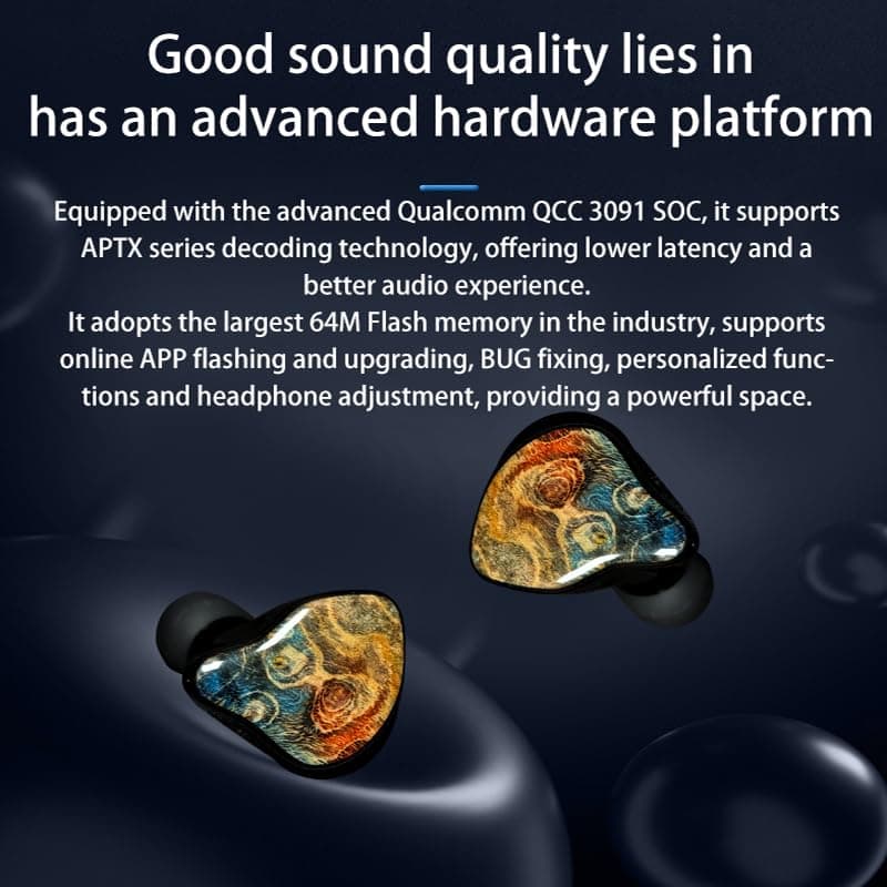 Geekfly GF01 TWS Earbuds Bluetooth Wireless Earphones 10mm Dual-Magnet Driver with HiFi Amplifier for Audiophiles