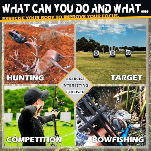 AMEYXGS Archery E8 Compound Bow Set for Adults and Teens RTH Hunting and Target Practice 19”-30” Draw Length,19-70 Lbs Draw Weight,up to IBO 320 fps,Limited Life-time Warranty