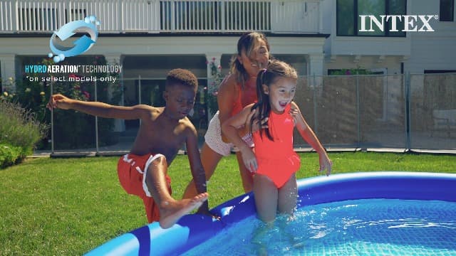 Intex 28131EH Easy Set Inflatable Swimming Pool Set: 12ft x 30in – Includes 530 GPH Cartridge Filter Pump – Puncture-Resistant Material – 1485 Gallon Capacity – 23in Water Depth