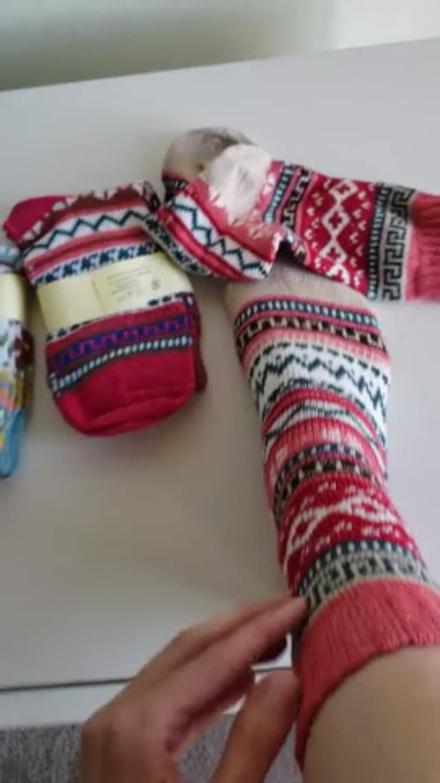 YZKKE 5Pack Womens Vintage Winter Soft Warm Thick Cold Knit Wool Crew Socks, Multicolor, free size