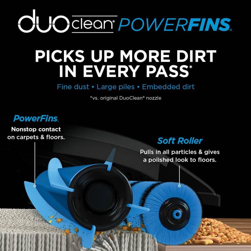 Shark AZ2002 Vertex Powered Lift-Away Upright Vacuum with DuoClean PowerFins, Self-Cleaning Brushroll, Large Dust Cup, Pet Crevice Tool, Dusting Brush & Power Brush, Silver/Rose Gold