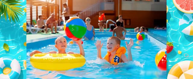 6 Pack Pool Floats Kids, 3 Pcs Inflatable Fruits Swim Tubes Rings & 3 Pcs Rainbow Beach Ball Bulk, Summer Pool Floaties for Kids Adults Swimming Float Toy Hawaiian Party Beach Water Fun Game