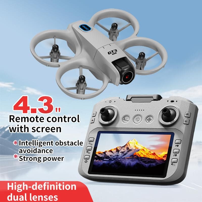 FPV Drone with HD Camera Sceen Remote Controller, Optical Flow Positioning & Intelligent Obstacle Avoidance Mini RC Quadcopter Beginner-Friendly Indoor Outdoor Aerial Photography GT3 Drone for Adults