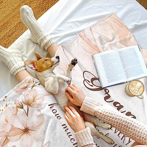 Gifts for Grandma, Grandma Blanket 60"X50", Grandmas Birthday Gifts from Grandkid, Grandma's Gift Ideas for Mothers Day & Christmas, Grandmother Gifts