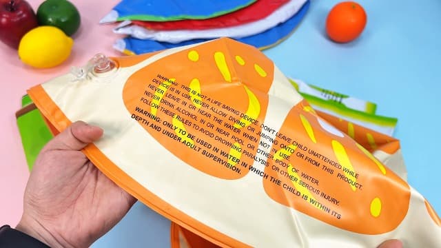 90shine 7PCS Fruit Pool Floats: Watermelon Kiwi Orange Lemon Swimming Rings with 13.5" Beach Balls - Inflatable Tubes Floaties Toys for Kids Adults