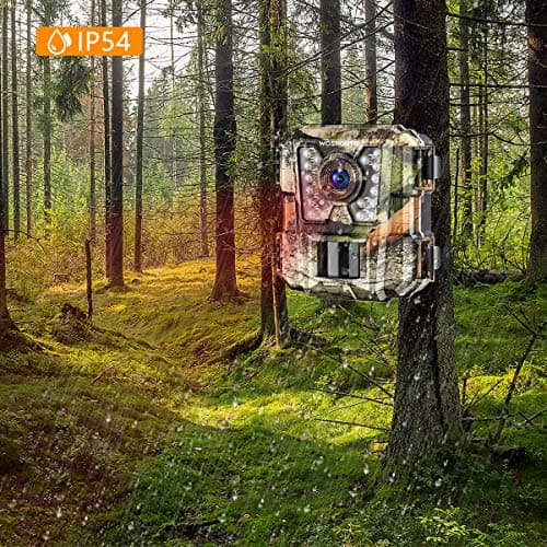 WOSPORTS Mini Trail Camera,24MP 1080P HD Game Camera Motion Activated with IR Night Vision Waterproof Video Deer Cam for Outdoor Wildlife Monitoring