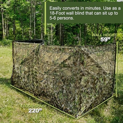 AYIN See Trough Pop Up Hunting Blind, See Thru Ground Blind - Essential Hunting Tent for Deer, Portable and Easy Setup, Ideal Hunting Essentials, Durable and Concealed Ground Blind