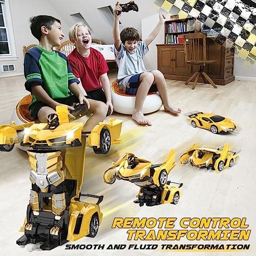 Transform Remote Control Car Toy for Kids 4 5 6 7 8, Remote Control Car for Boys 4-7, Transform Cars for Boys 4-6, Toy Car 5 Year Old Boy, Toys for 3 4 5 6 7 8 9 10 11 12 Years Old Boy