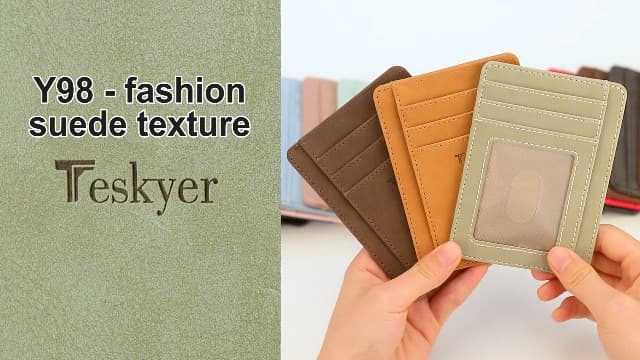 Teskyer Slim Wallet for Men, Minimalist Front Pocket RFID Blocking Leather Wallet Credit Card Holder for Men & Women